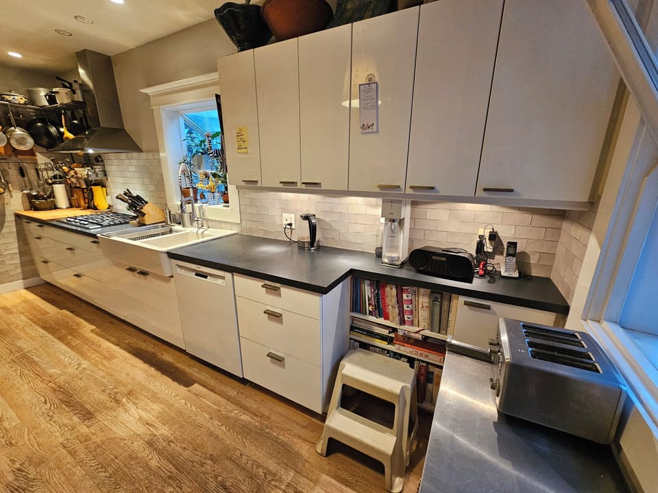sink and cupboards