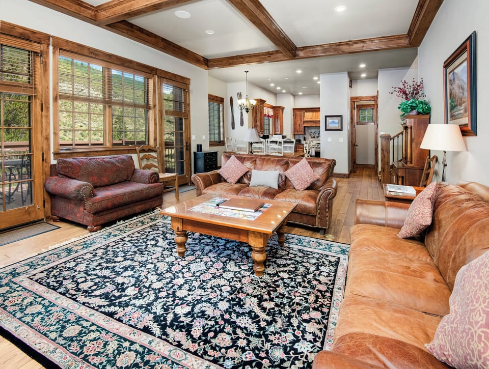 View of the living room and the kitchen