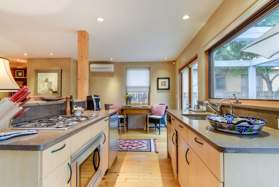 Just enough kitchen for a break from superb restaurants of Santa Fe!