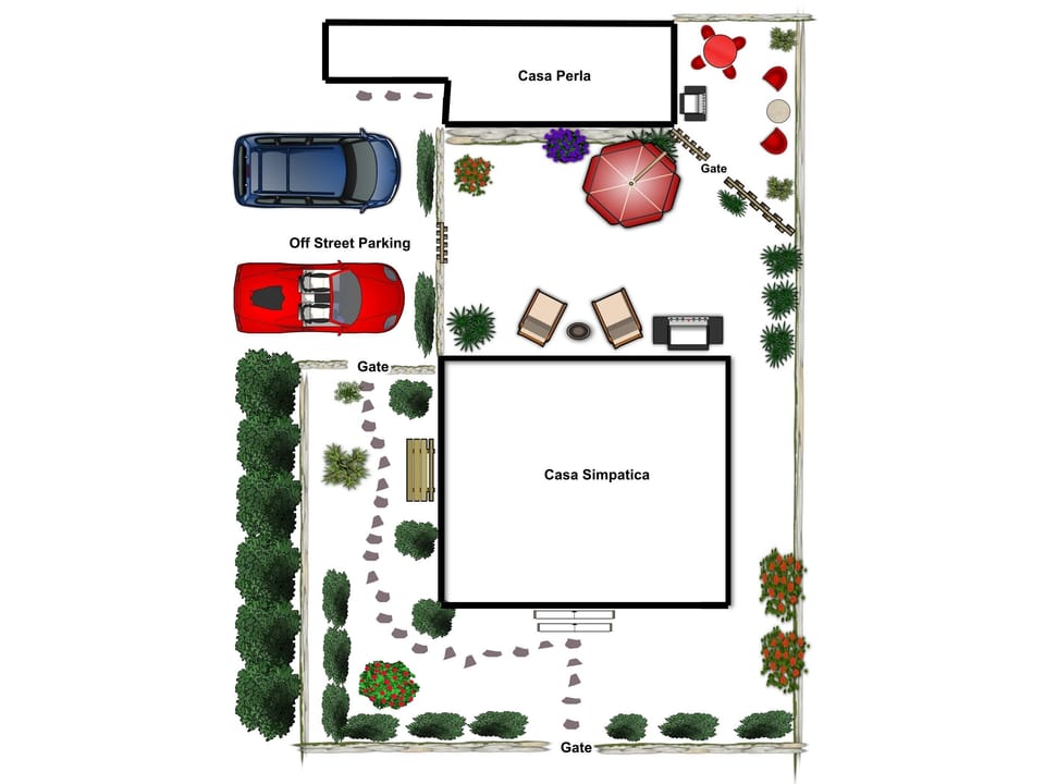 Palacio Compound: Casa Simpatica & Casa Perla. 