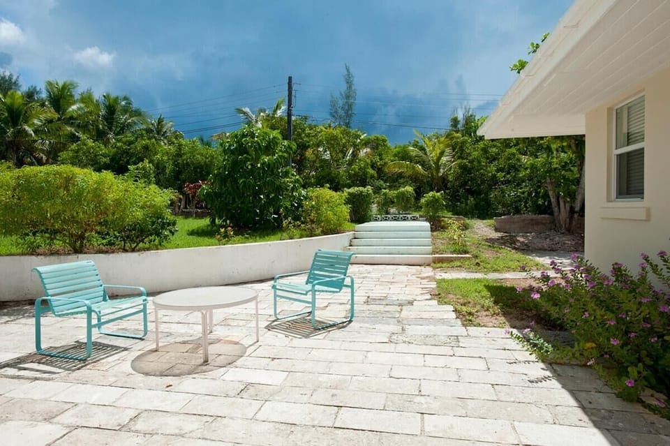 Private patio on west side of house.
