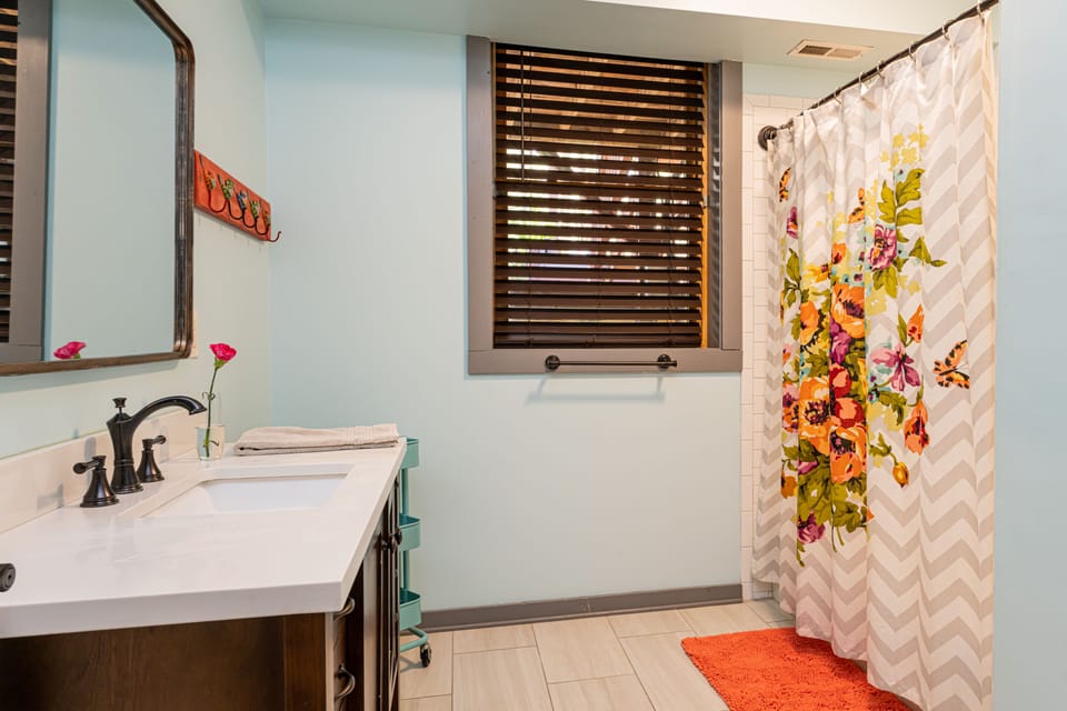 Recently renovated downstairs bathroom