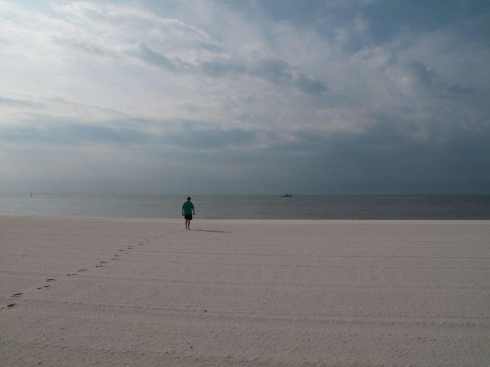 The beach in front of the property.
