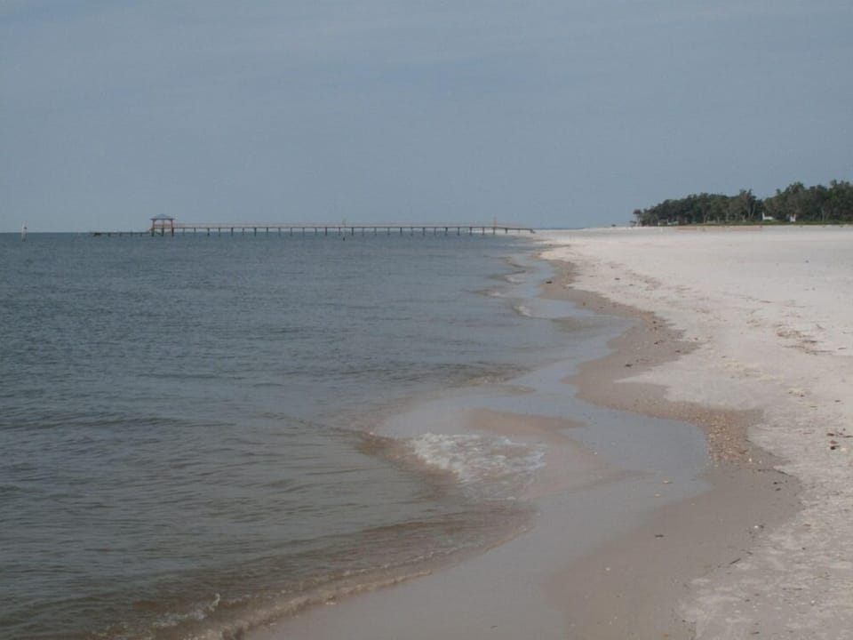 The beach in front of the property.