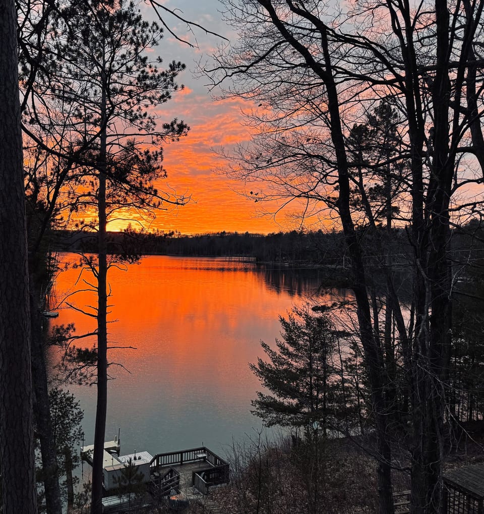 Sunset from lodge porch