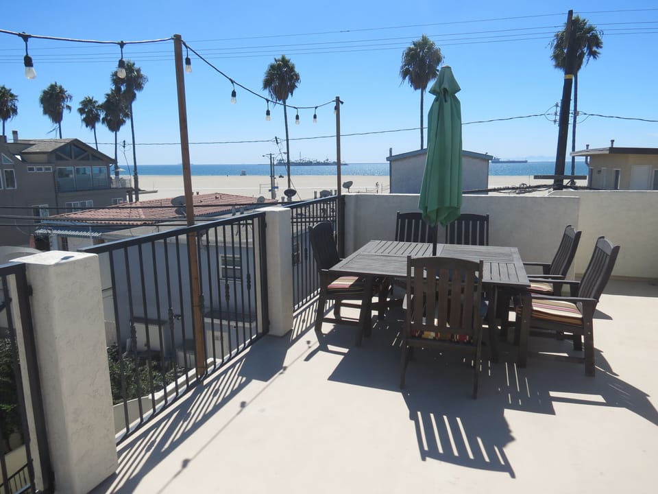 deck table and ocean view