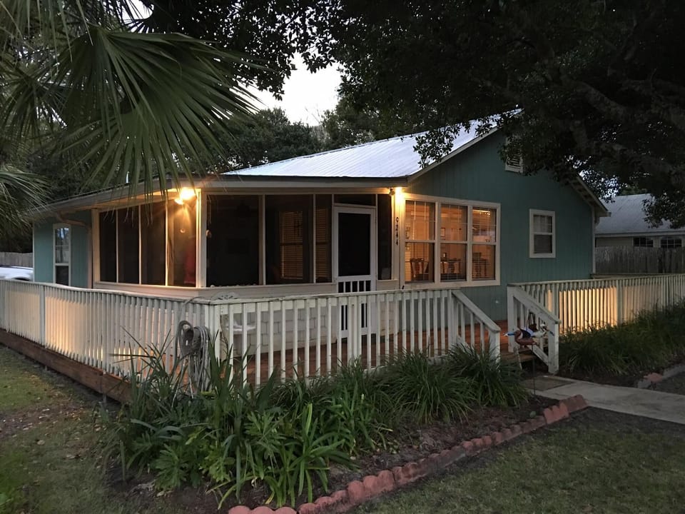 Front of "The Nest" Beach House evening pic