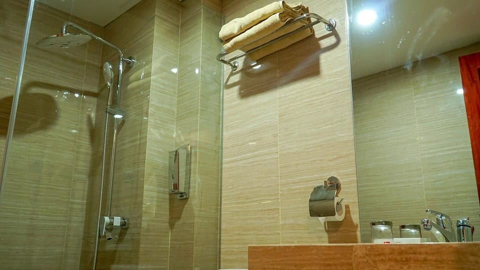 Free toiletries, slippers, towels, soap