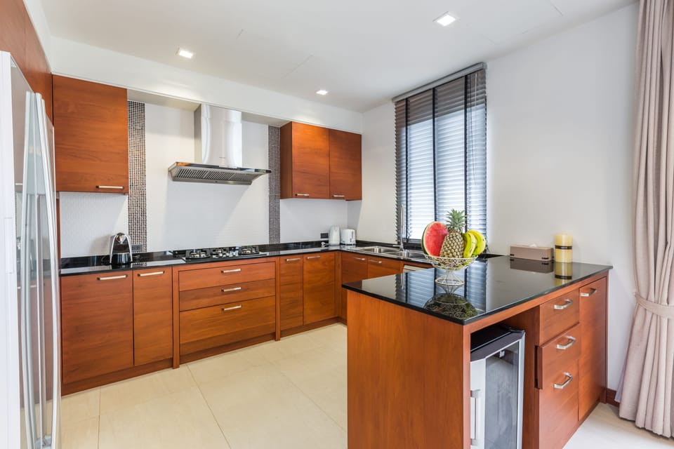 3-Bedroom Villa with Private Pool | Private kitchen | Full-size fridge, microwave, oven, stovetop