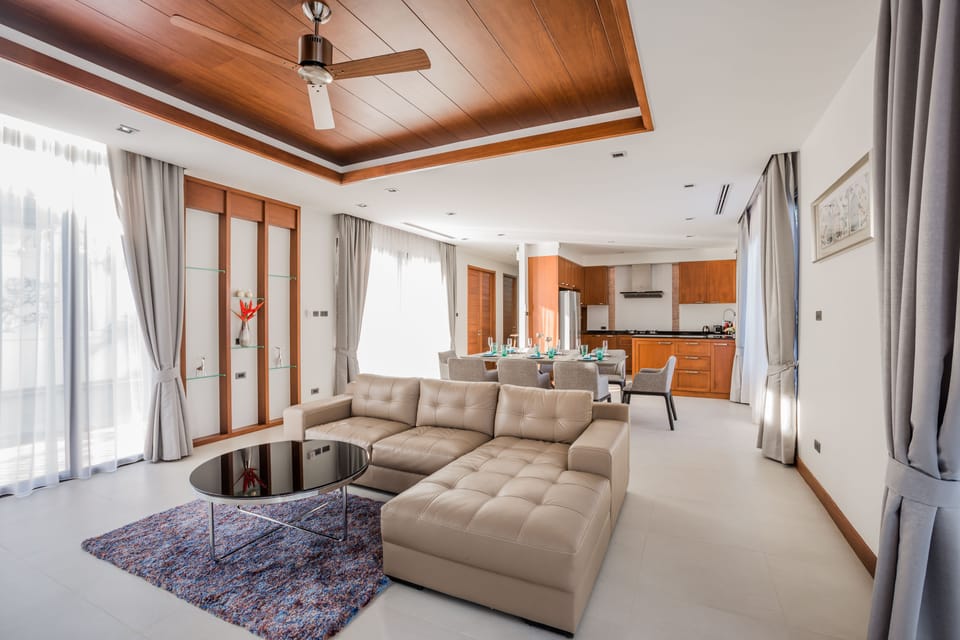 3-Bedroom Villa with Private Pool | Living area | 32-inch flat-screen TV with digital channels, LED TV, Netflix