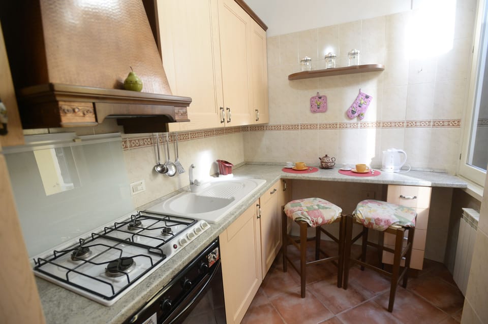 Apartment, 1 Bedroom | Private kitchen | Fridge, microwave, oven, stovetop