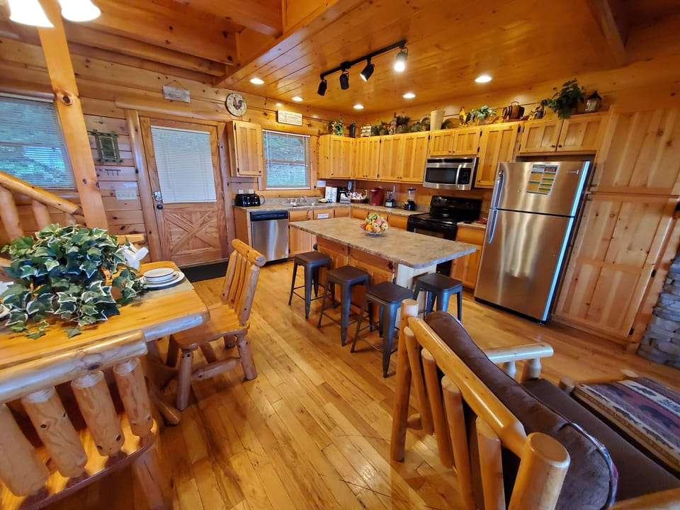 Kitchen view. Open floor layout