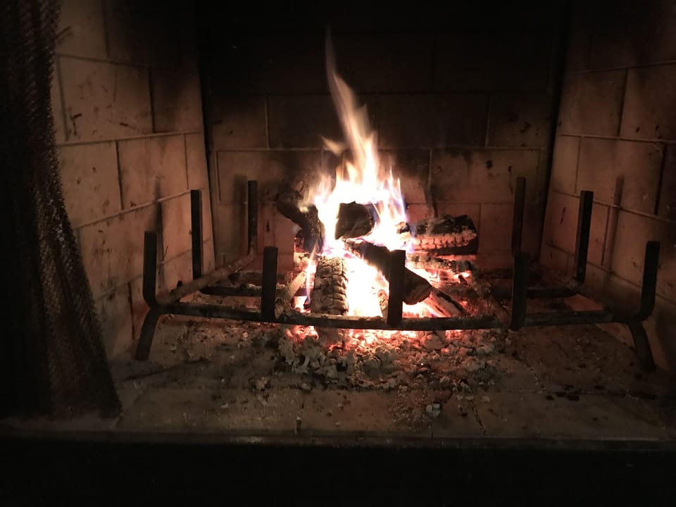 Fireplace upstairs
