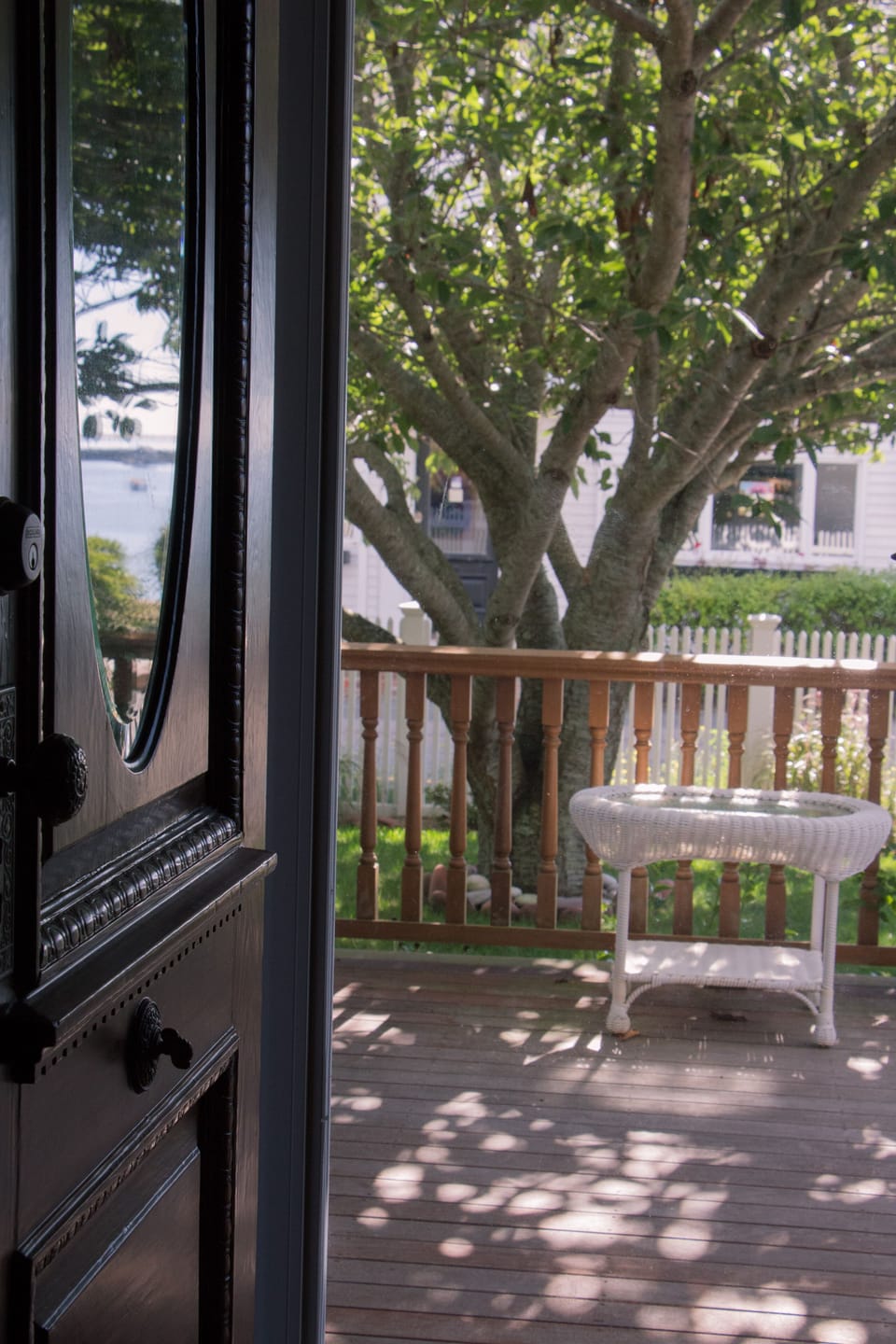 Front porch on Commercial St. and the harbor.