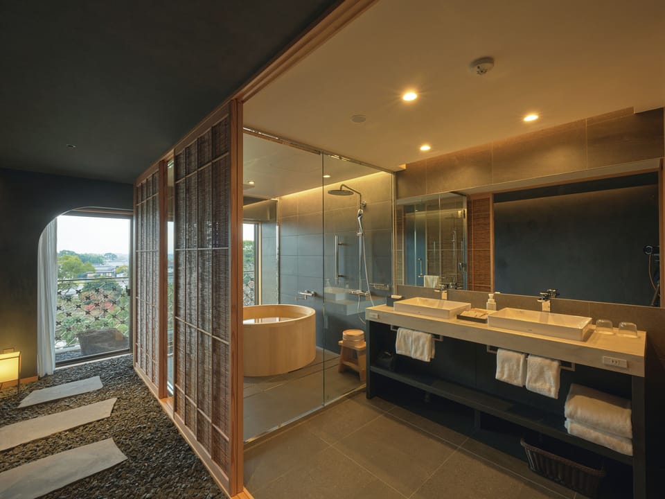JAPANESE GARDEN SUITE | Bathroom | Free toiletries, hair dryer, slippers, electronic bidet