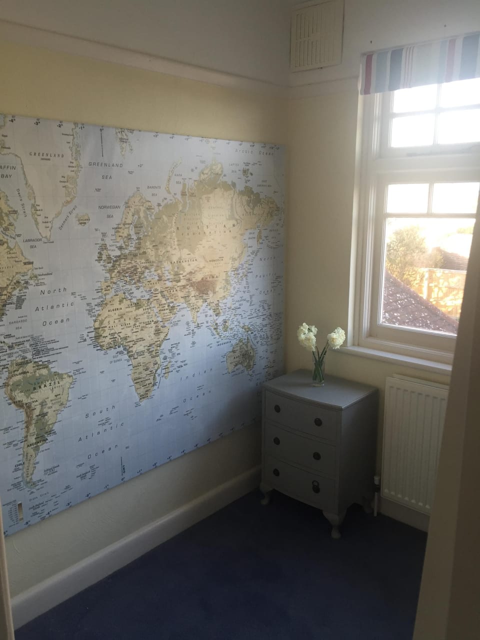Map in bunkbed room