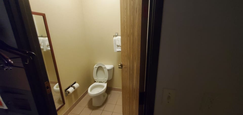 Free toiletries, hair dryer, towels