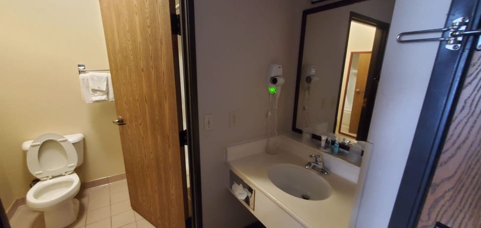 Free toiletries, hair dryer, towels