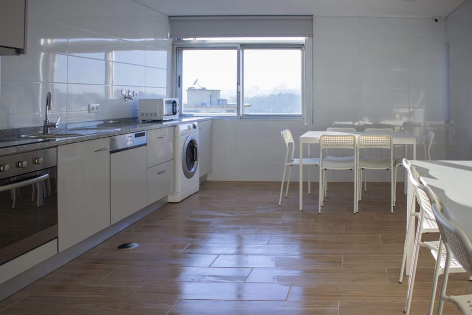 Shared fridge, microwave