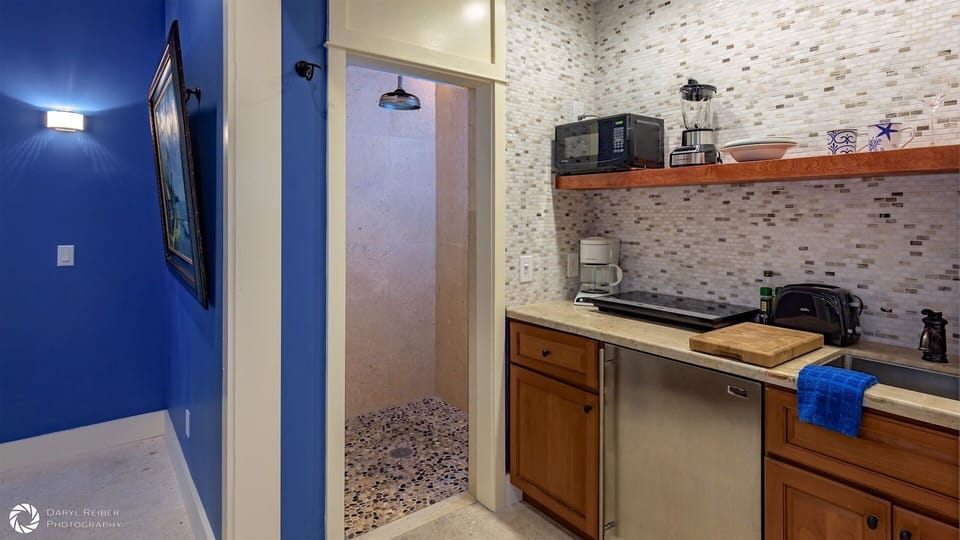 The first floor walk-in shower...