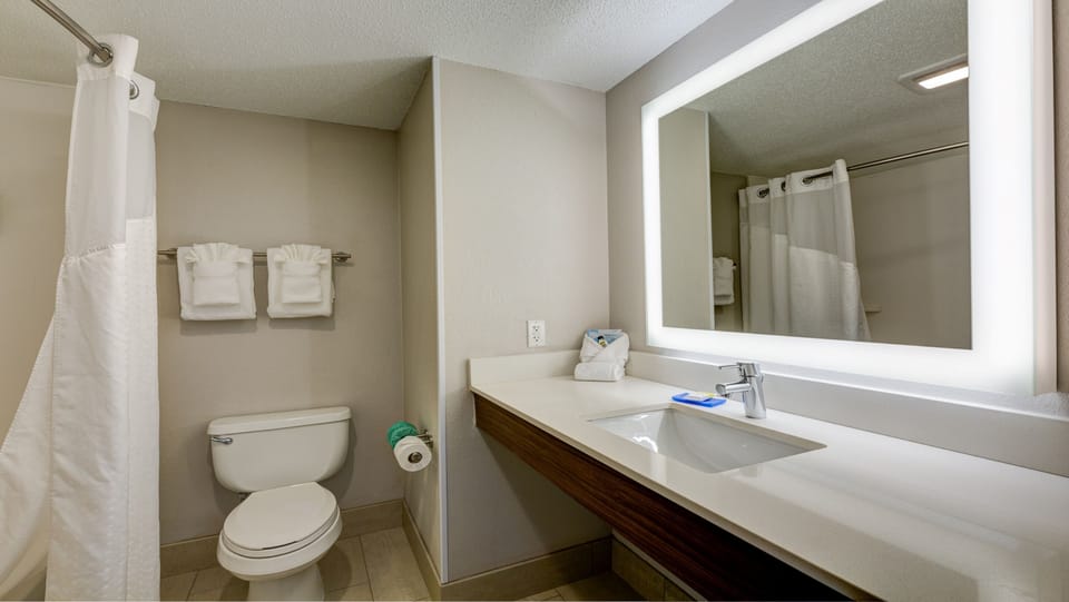 Hypo-allergenic bedding, in-room safe, desk, laptop workspace