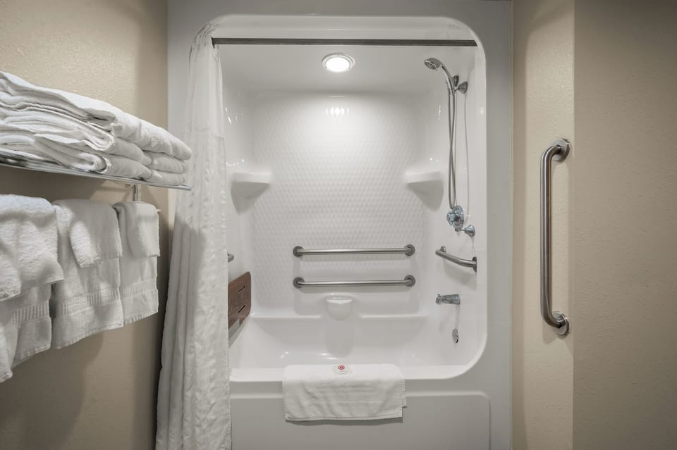 Hair dryer, towels