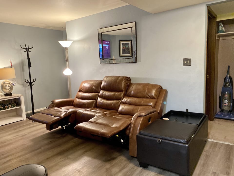 Both sides of the couch recline with headrest adjustment for ultimate comfort!