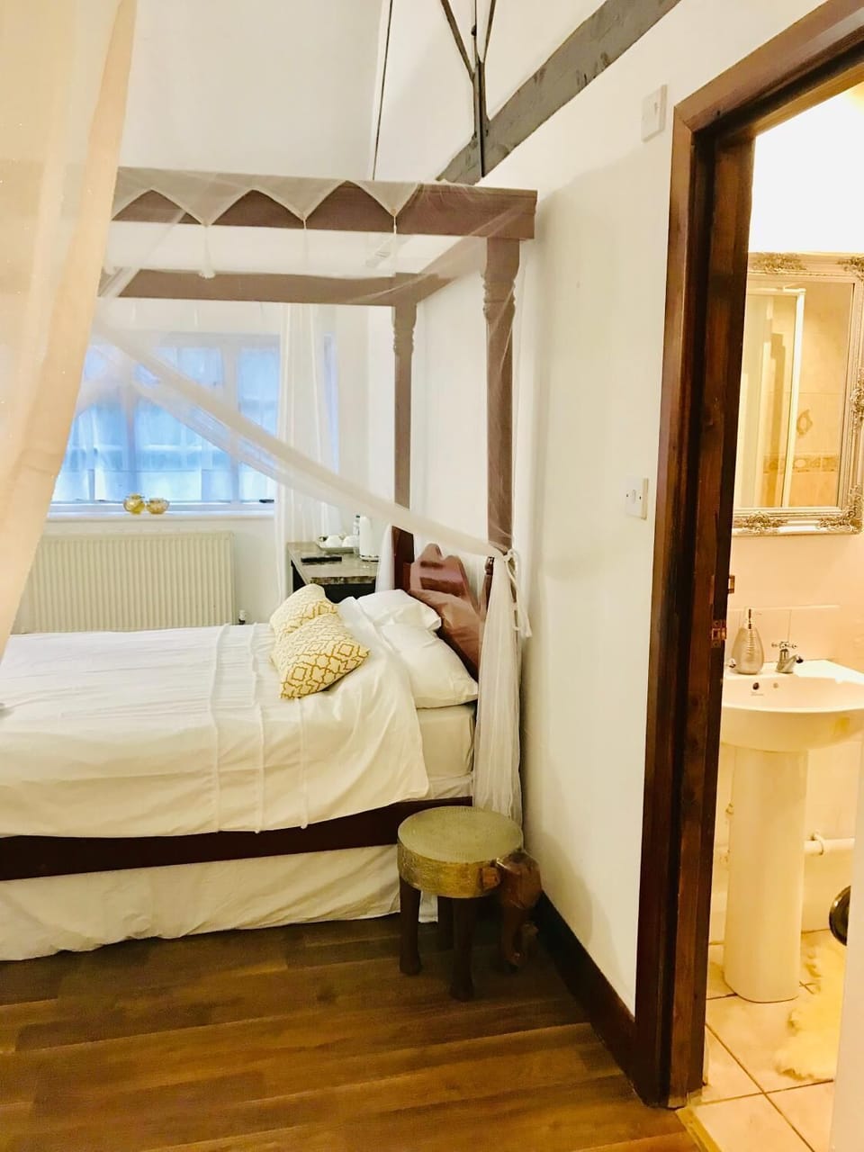 Blackout drapes, iron/ironing board, rollaway beds, free WiFi