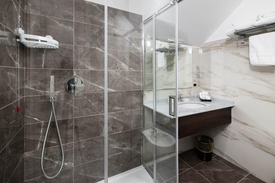 Deluxe Room, 1 Queen Bed with Sofa bed | Bathroom | Shower, rainfall showerhead, free toiletries, hair dryer