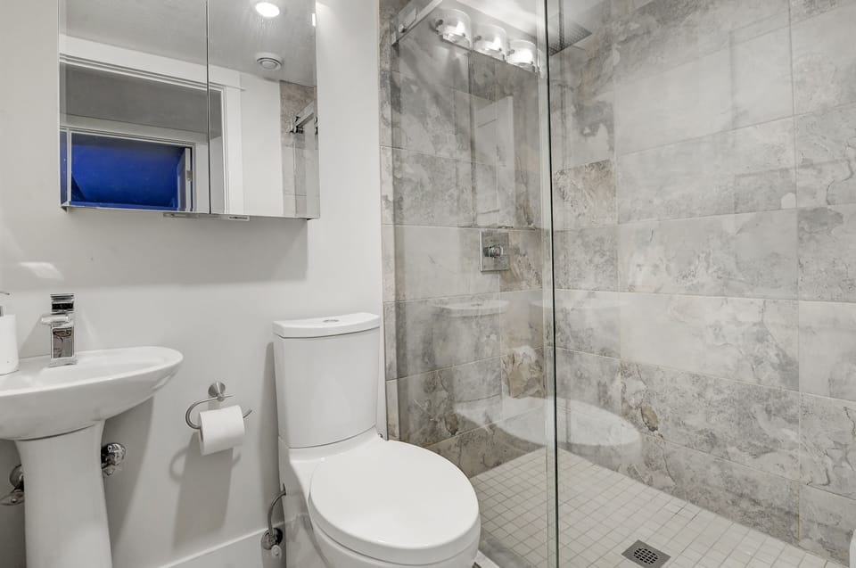 First floor bathroom with massive shower