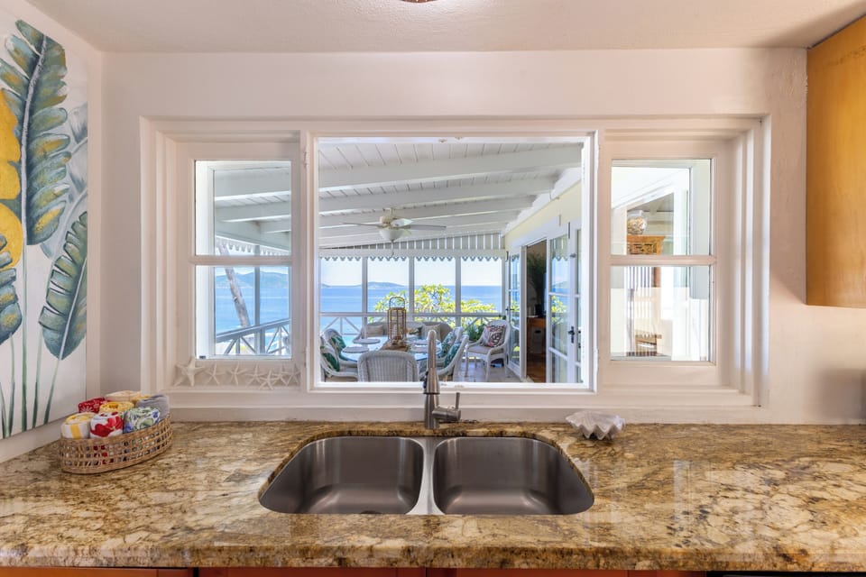 Doing the dishes is much better with a great view (there's also a dishwasher!)