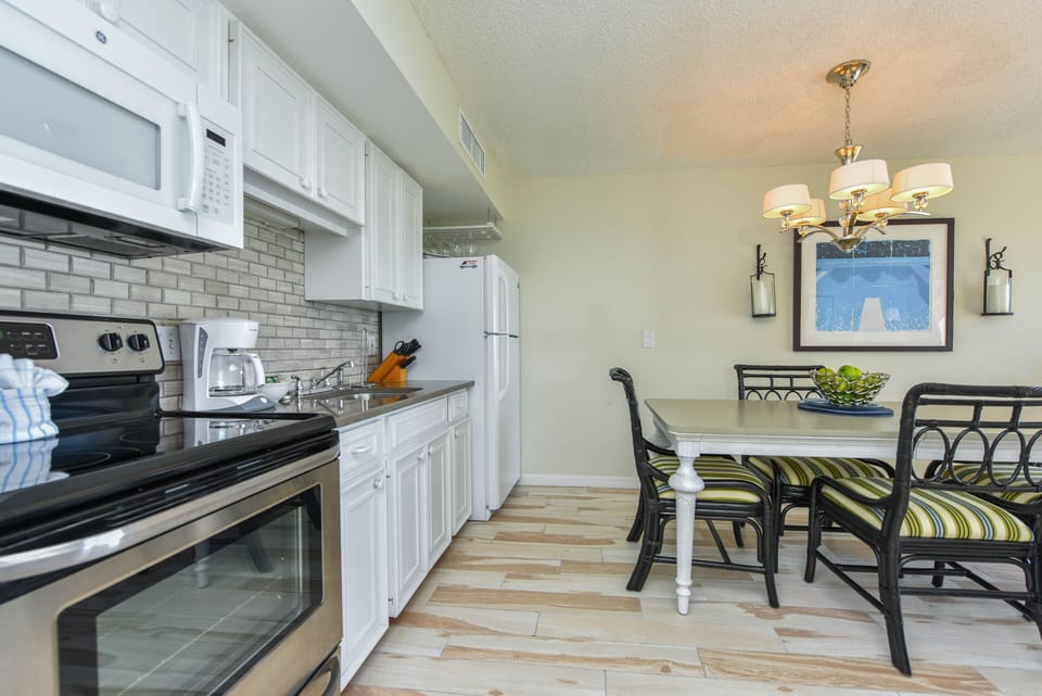 Fully equipped kitchen with everything you need.
