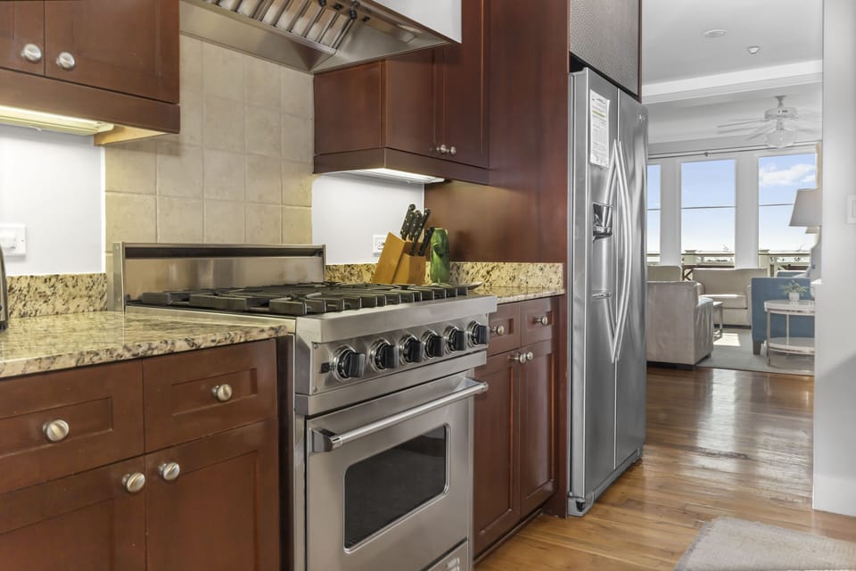 Gourmet Kitchen with Stainless Steel Appliances