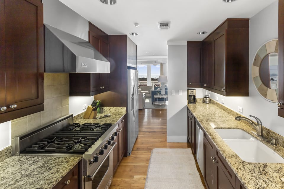 Gourmet Kitchen with Stainless Steel Appliances