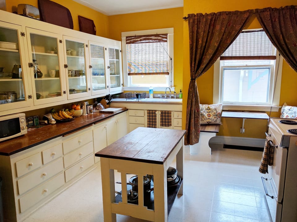 Shared fridge, microwave