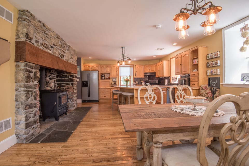 Kitchen with coal stove