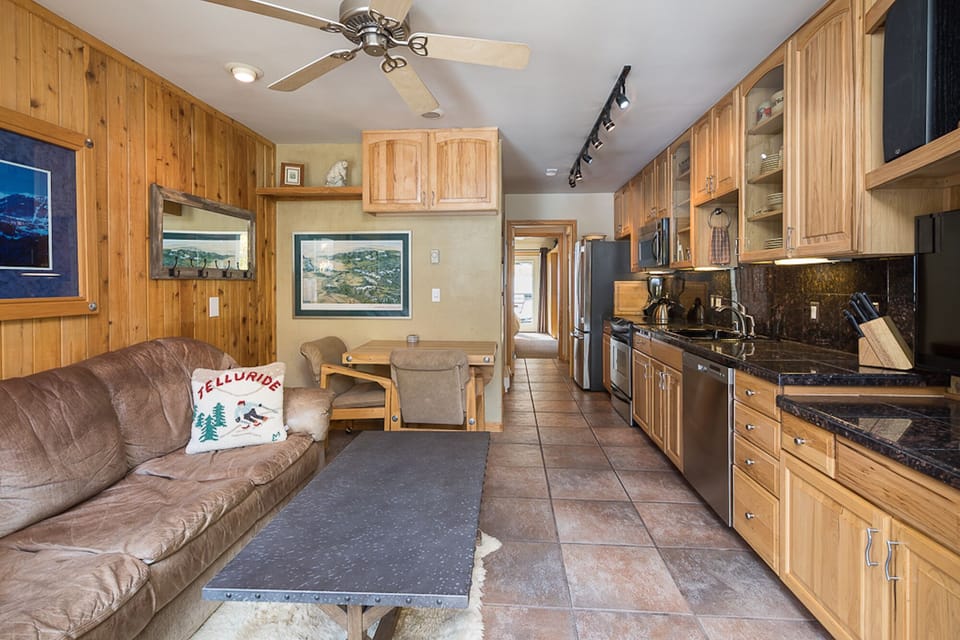 Full Kitchen and Living area