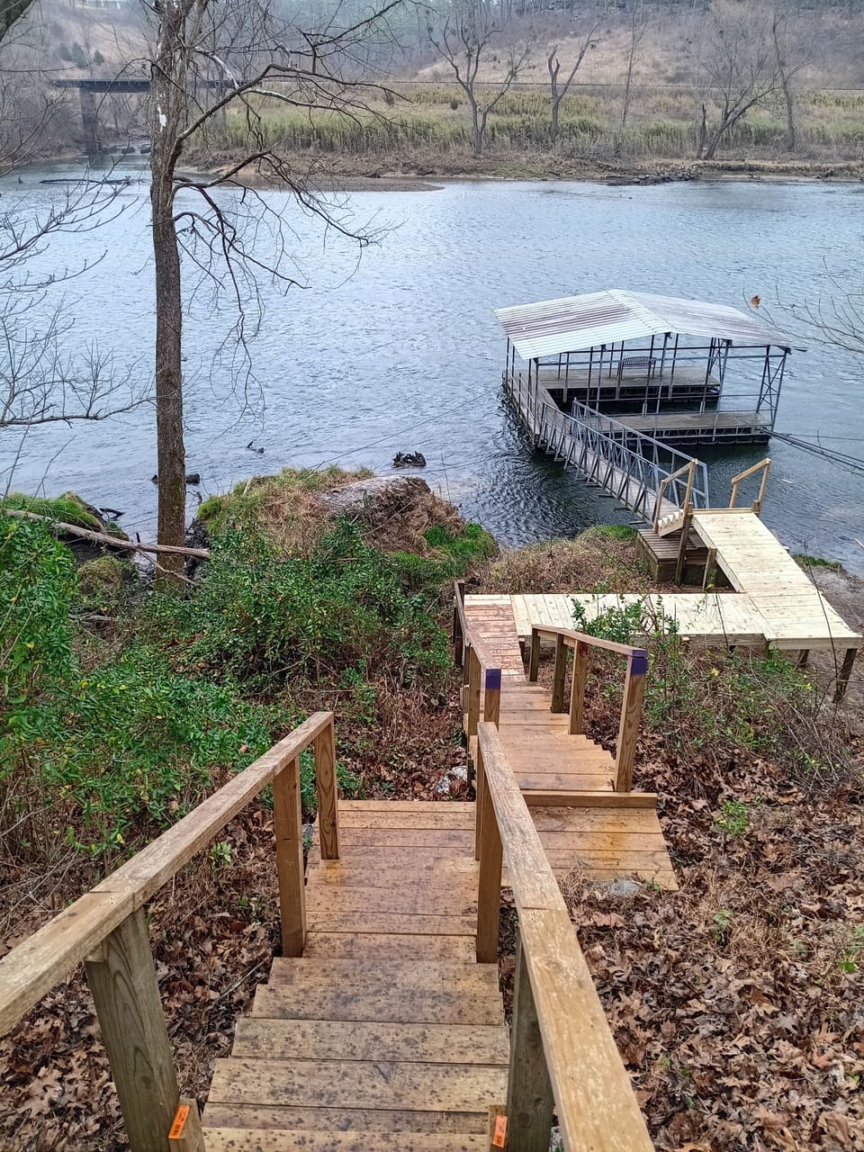 All new stairs and dock landing!