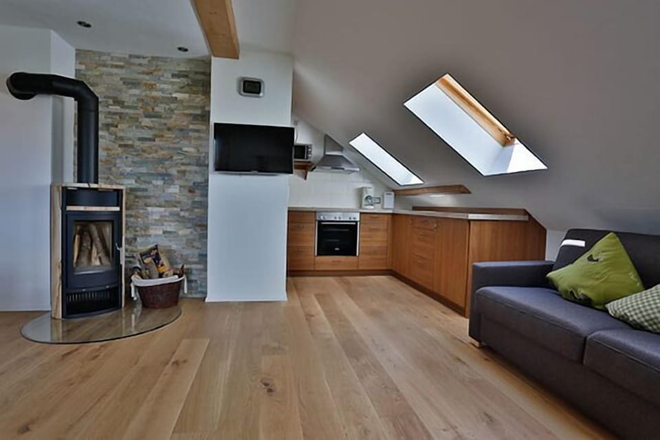 Apartment (Kirschblüten) | Living area | LED TV, foosball, table tennis, toys