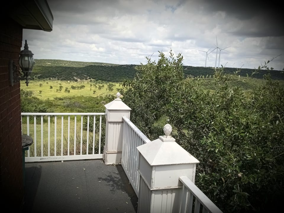 One of three upstairs balconies 
all three have awesome views for miles