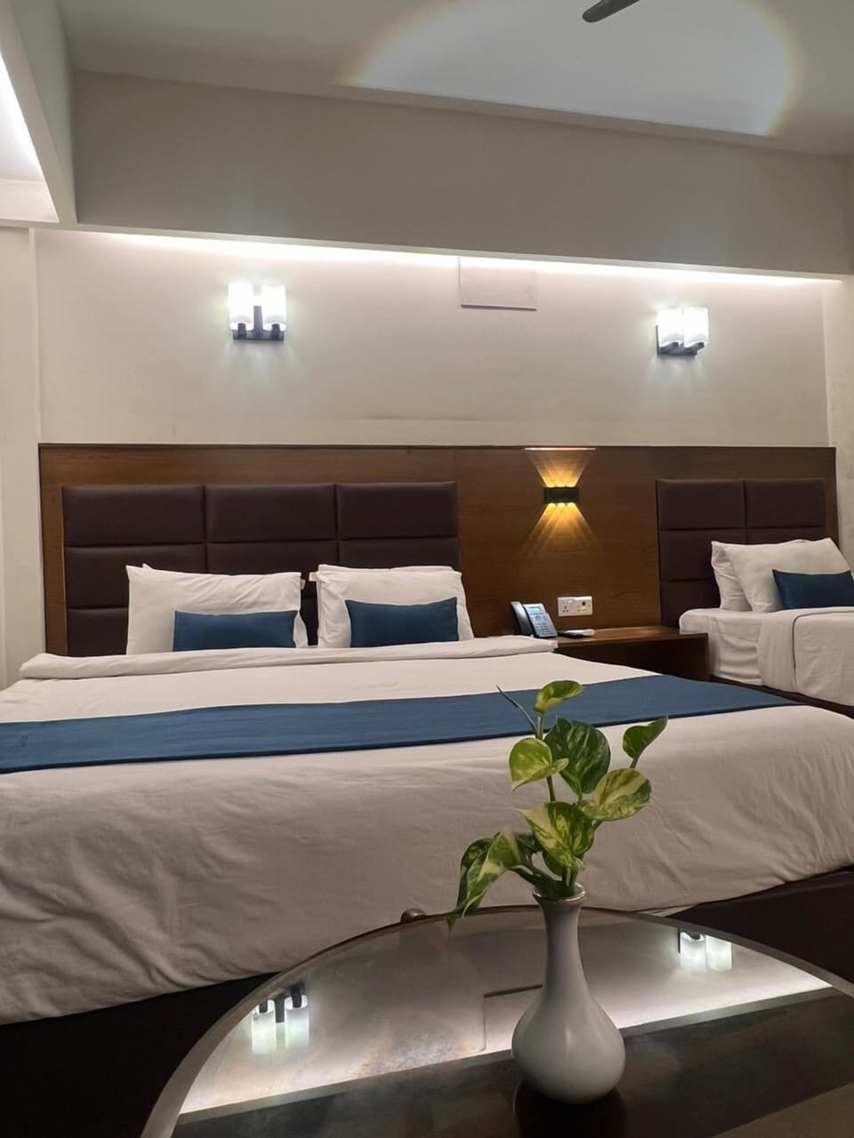 Standard Triple Room, Multiple Beds, City View | Premium bedding, desk, laptop workspace, blackout drapes