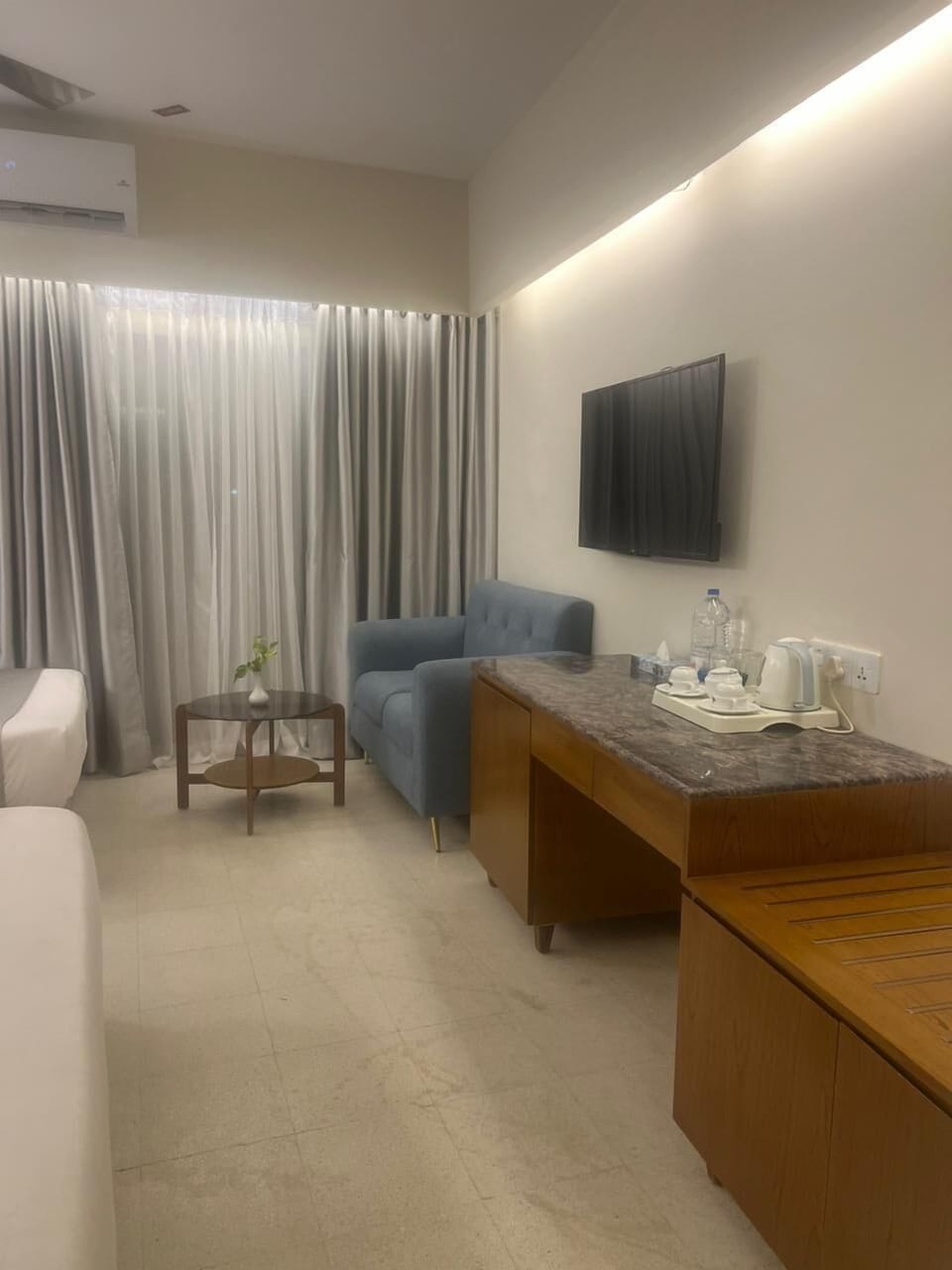 Standard Double Room, Multiple Beds, City View | Premium bedding, desk, laptop workspace, blackout drapes