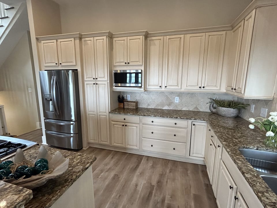 Kitchen with stainless steel appliances