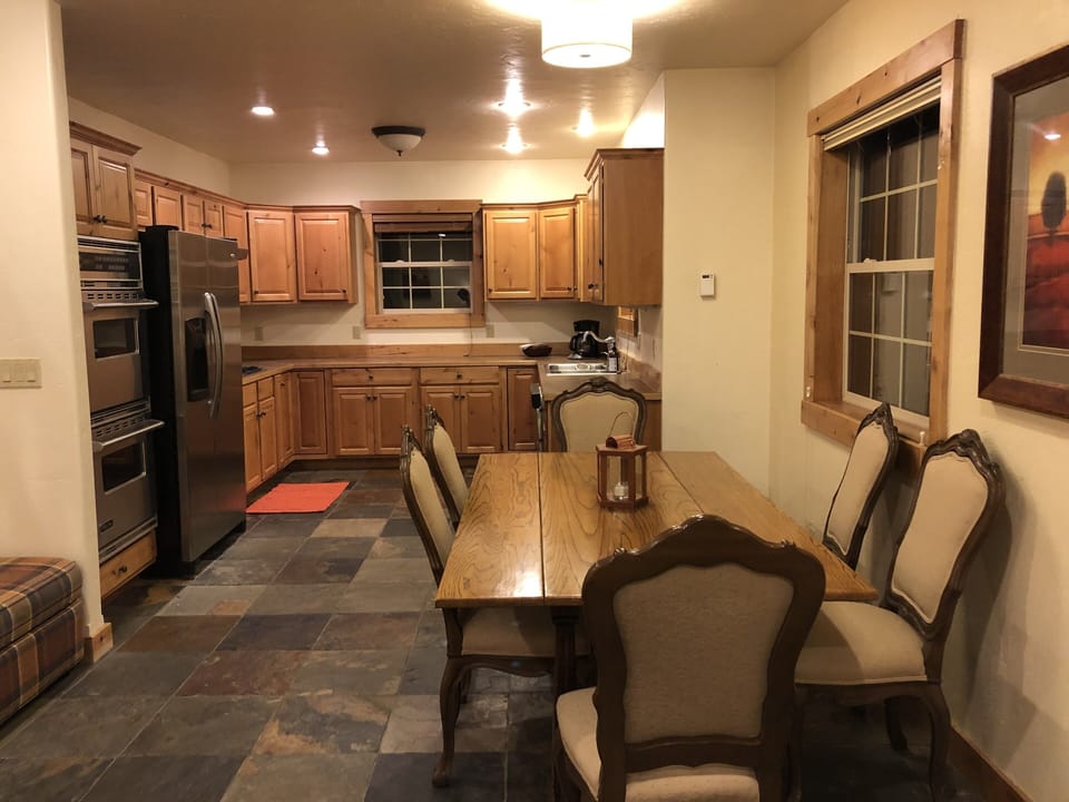 Dining Table can seat 8 people 
