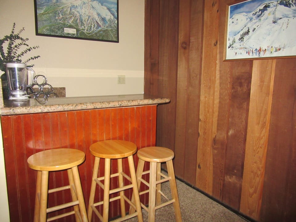 Wet bar area.