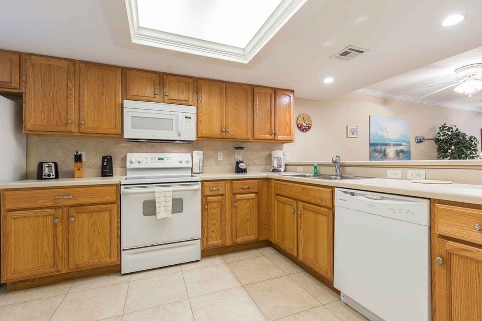 The kitchen is equipped with everything you might need to prepare delicious meals.