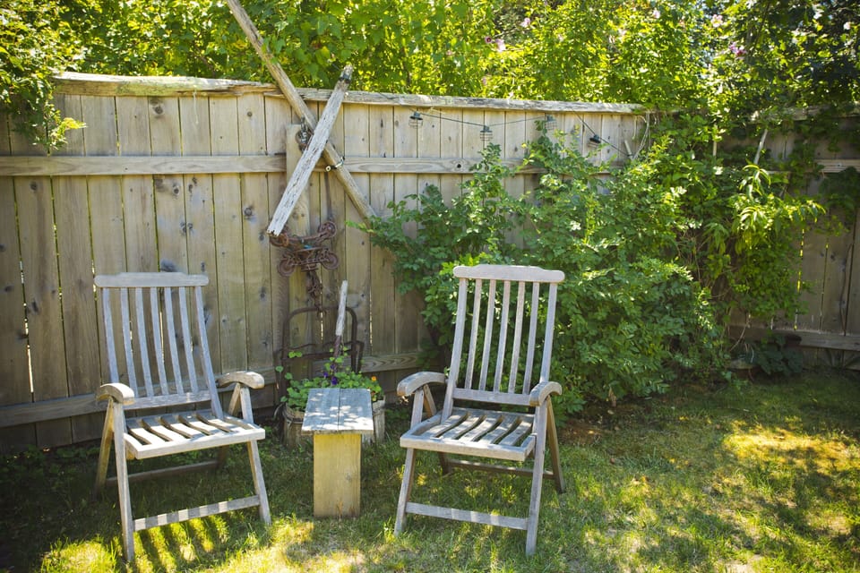 A little shady spot on a bright sunny day. 