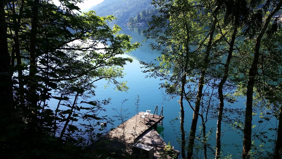 Your own private dock.  This view is even better after tree removal. Old dock.