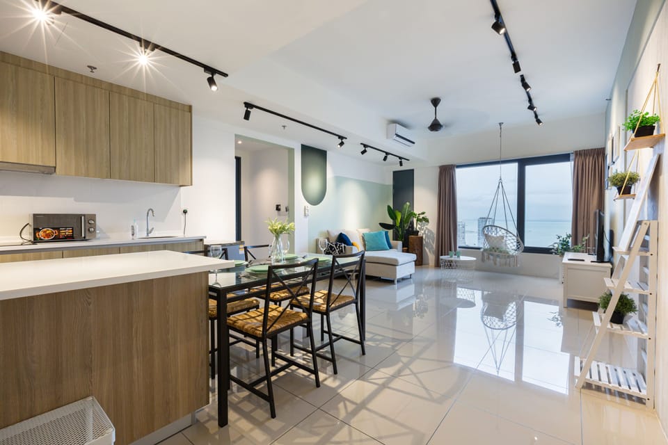 Superior Apartment, 2 Bedrooms, Sea View | Living area | 40-inch LED TV with digital channels