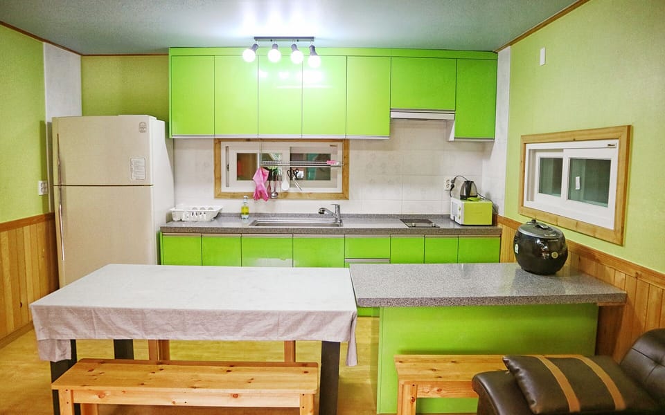 Unshared House (Two-Story) | Private kitchen | Fridge, microwave, stovetop, electric kettle